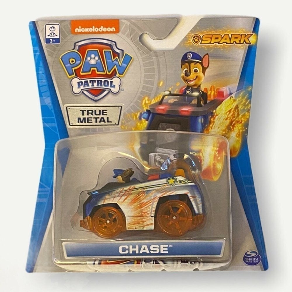 PAW PATROL Spark Series CHASE True Metal Car Toy NEW